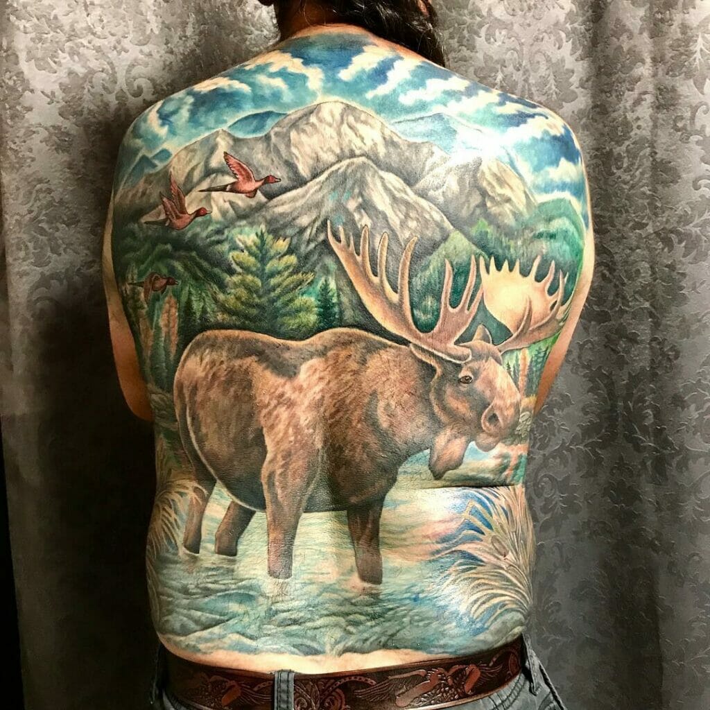 Moose Antlers Tattoo