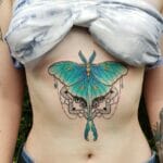Moth Sternum Tattoos