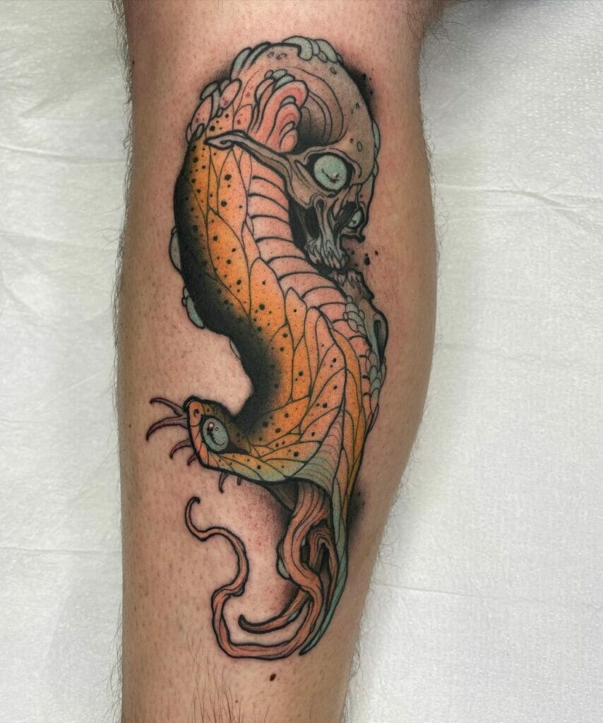 Neo-Traditional Tattoos Of Animals