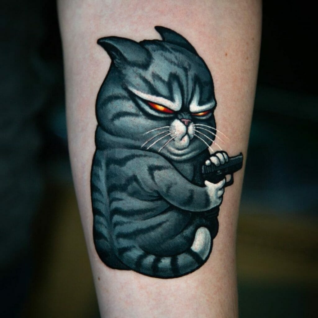 Neo-Traditional Tattoos Of Pets