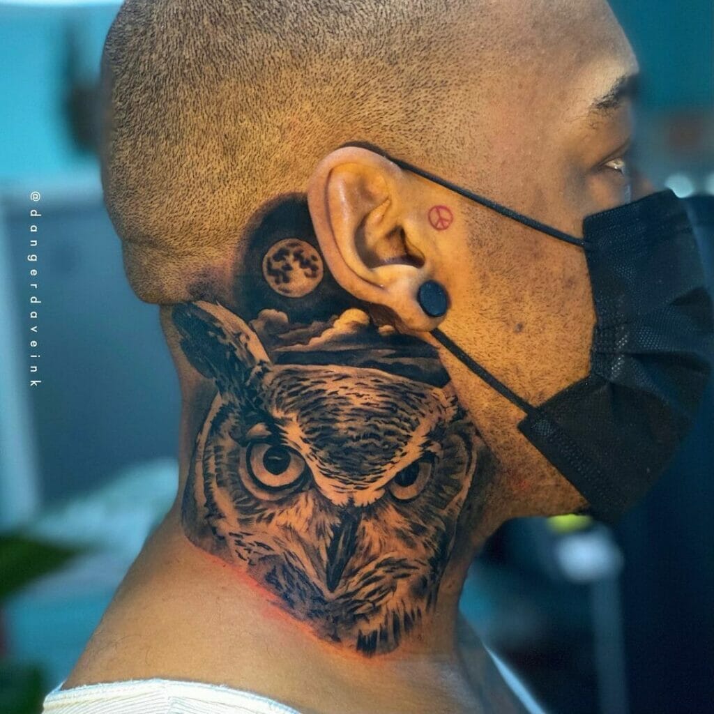 Night Sky Owl Tattoo