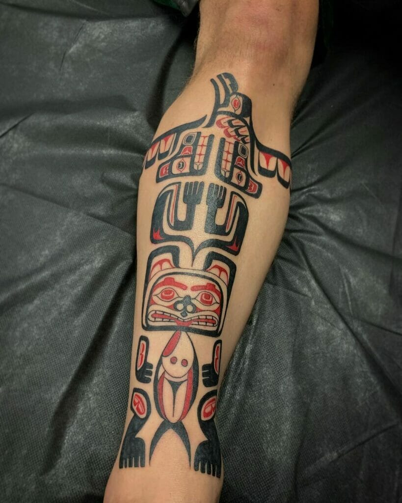 Northwest Native American Totem Pole Tattoo