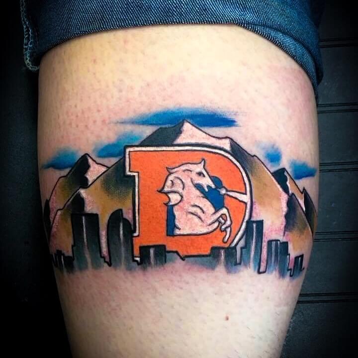 Old Denver Broncos Tattoo