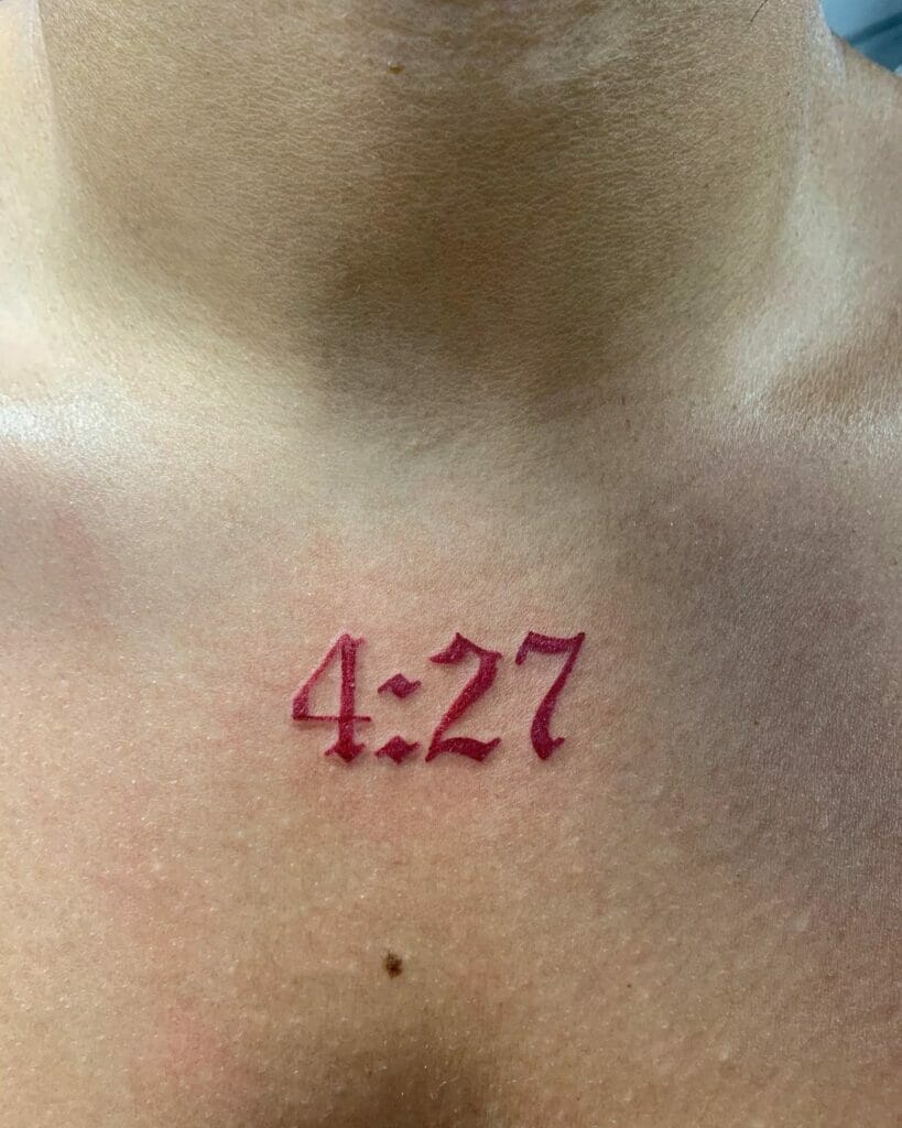 Old English Number Tattoo With Biblical References