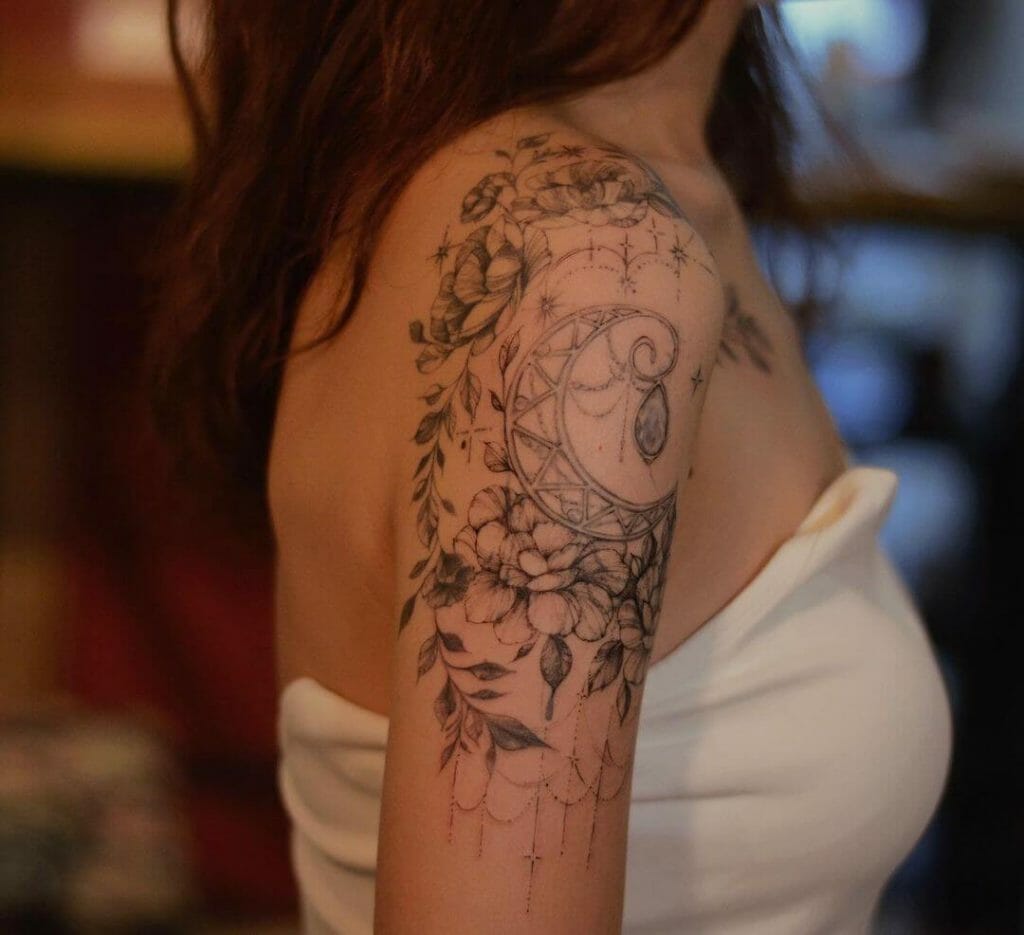 Ornamental Upper Arm Tattoo Design