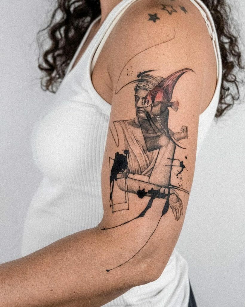 Overlapping Collage Tattoo