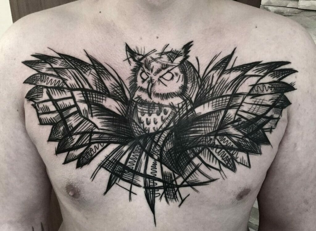 Owl Chest Tattoos