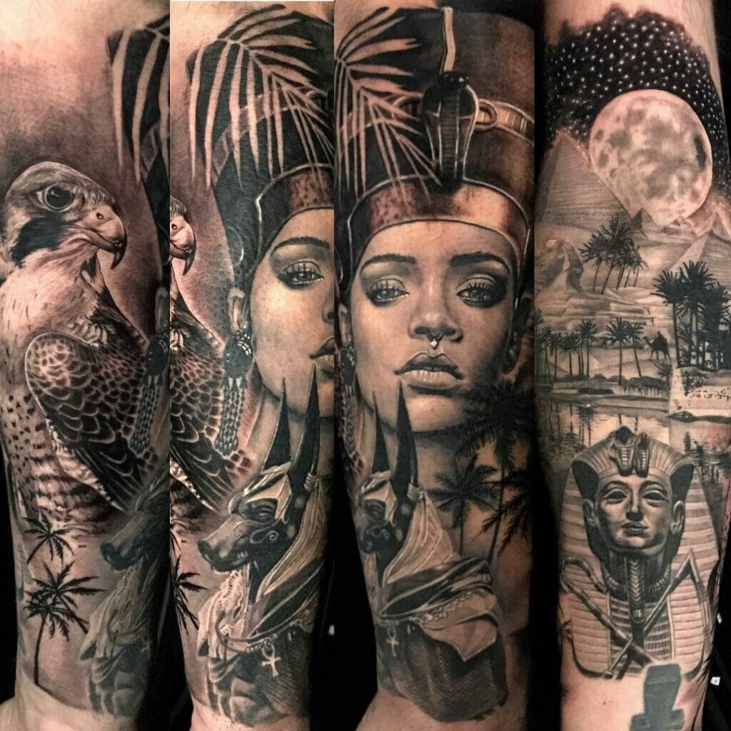 Pharaoh Tattoo Sleeve Ideas