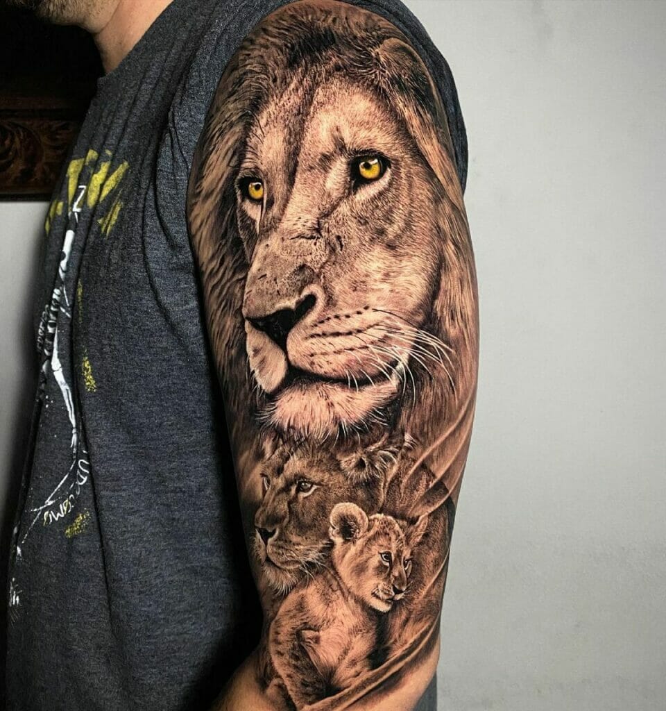 Photo Realism Lion Tattoo