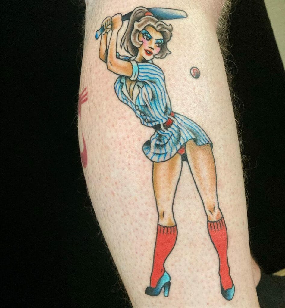 Pin Up Tattoo Designs For Sports Lovers