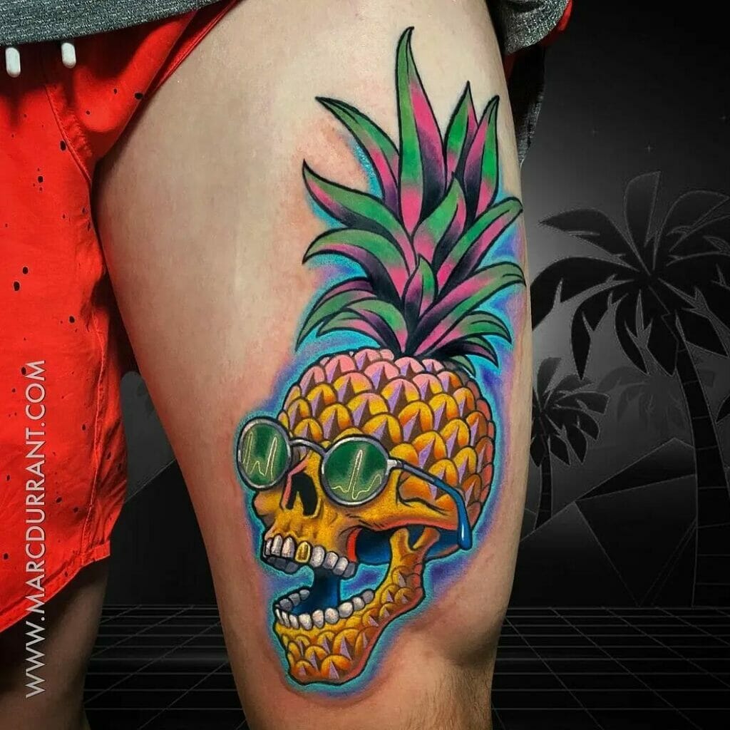 Pineapple Skull Tattoo Ideas That Are Trending These Days.