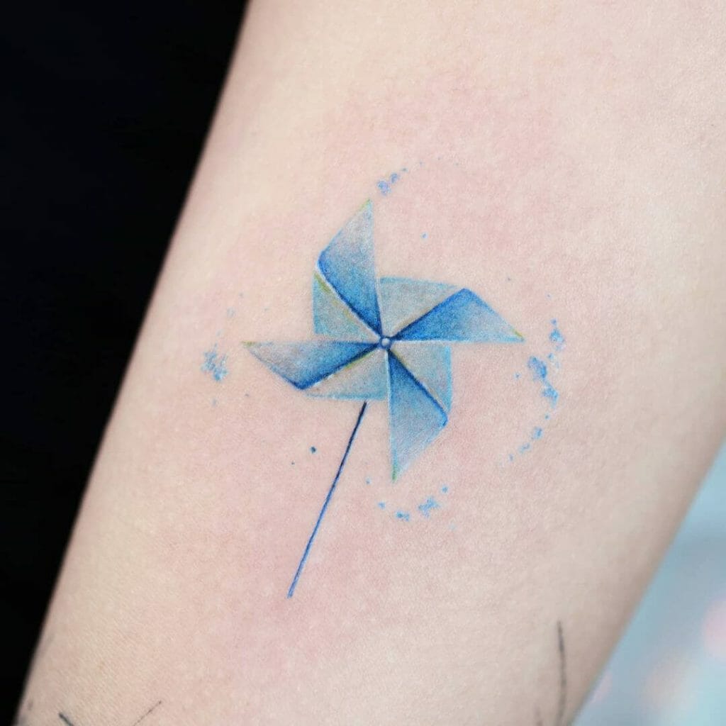 Pinwheel In The Wind Tattoo