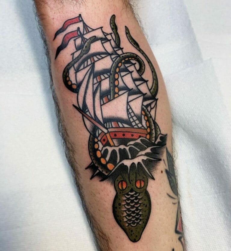101 Best Traditional Ship Tattoo Ideas You Have To See To Believe ...