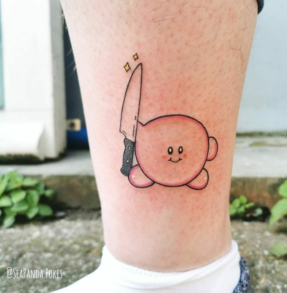 Plain Kirby Tattoo Outline