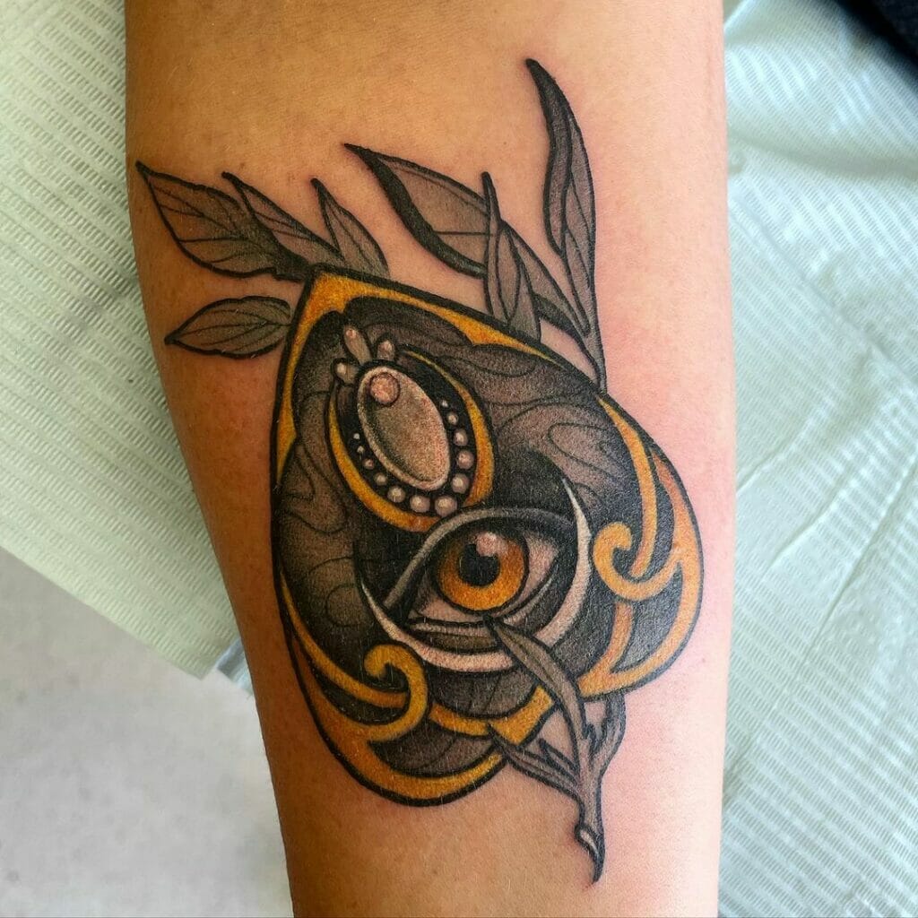 Planchette Tattoo With A Third Eye