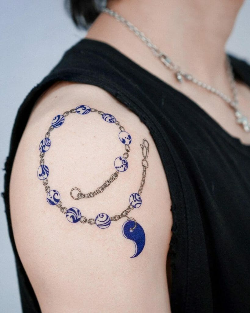 Porcelain Bead Bracelet Tattoo