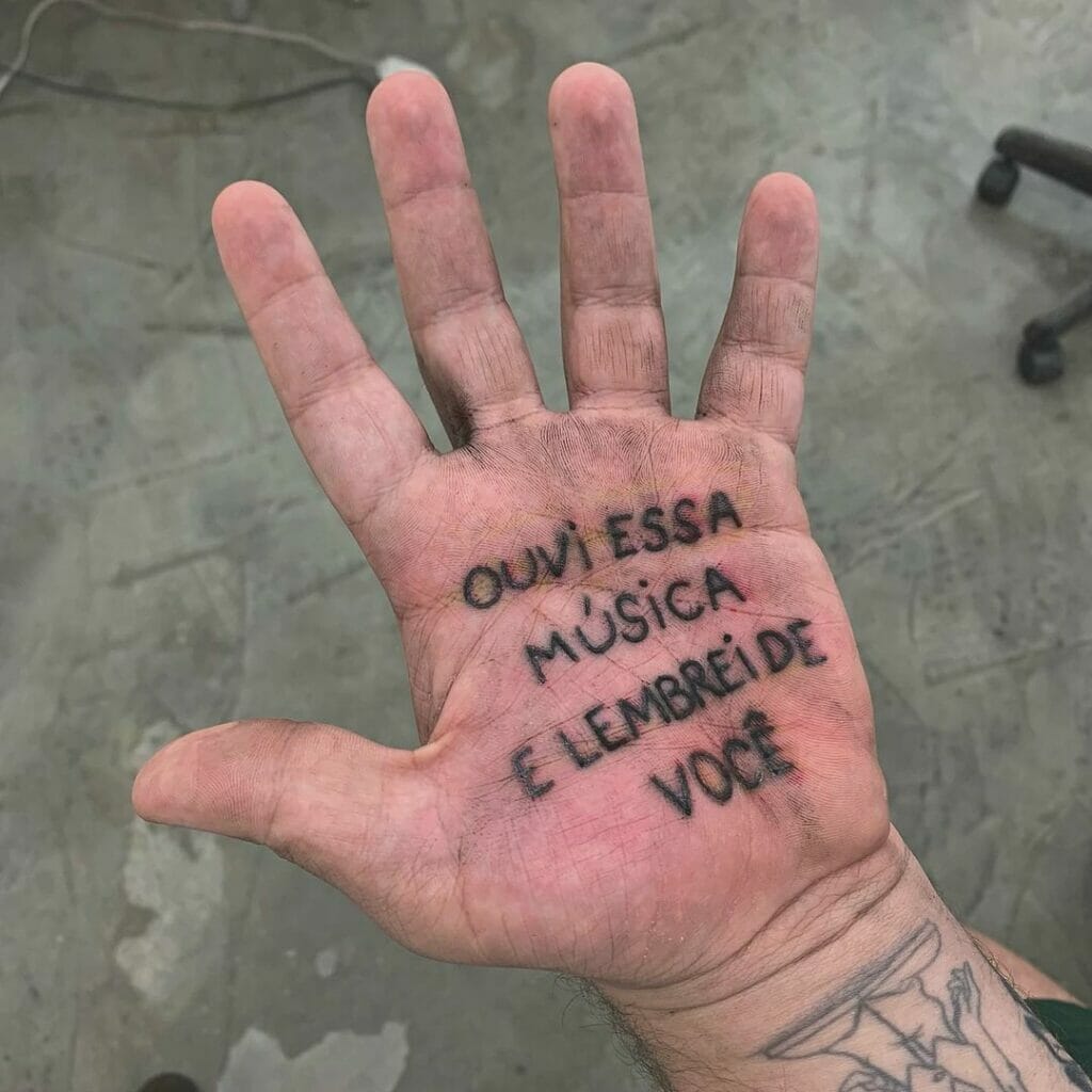 Portuguese Quote Minimalist Tattoo