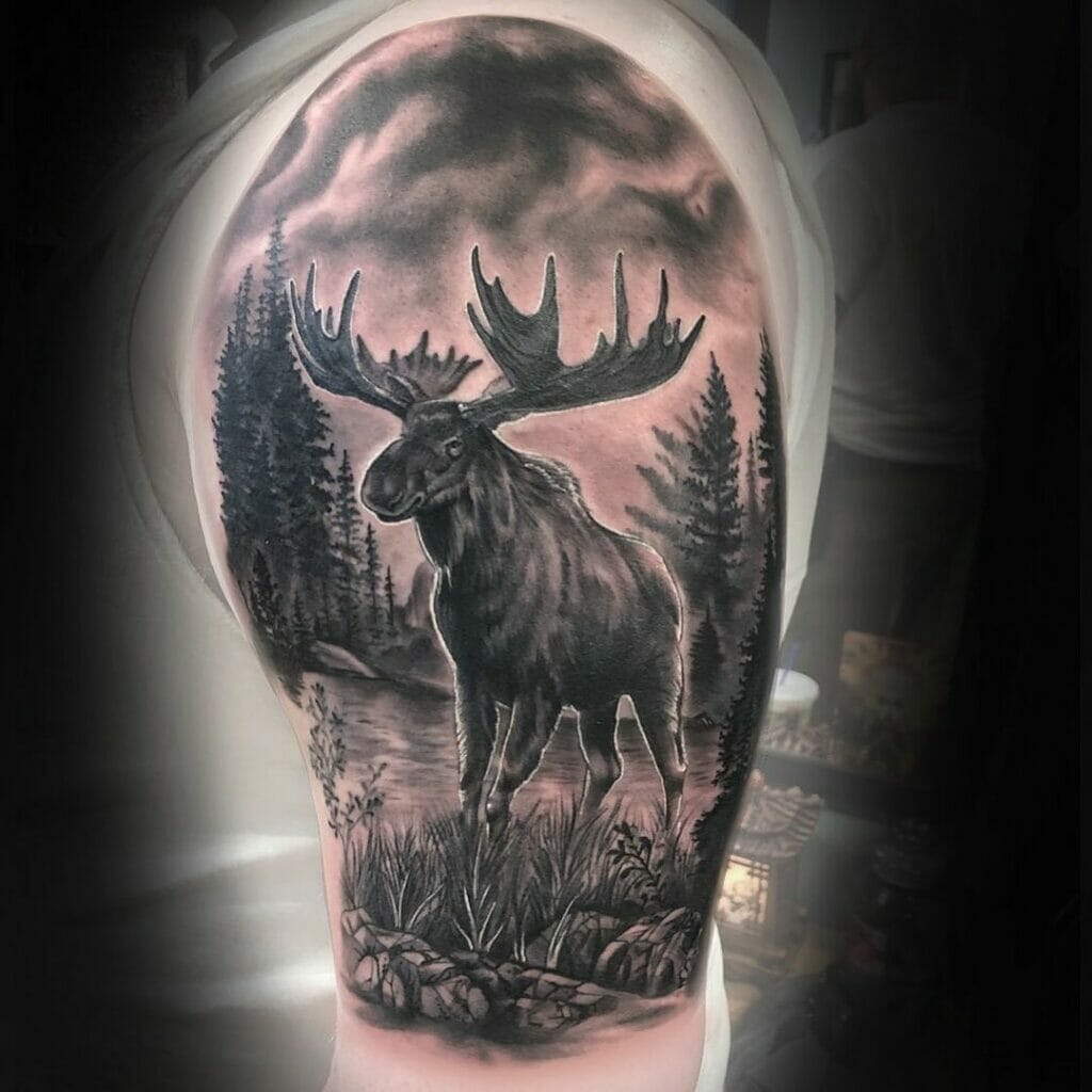 Powerful Moose Tattoos
