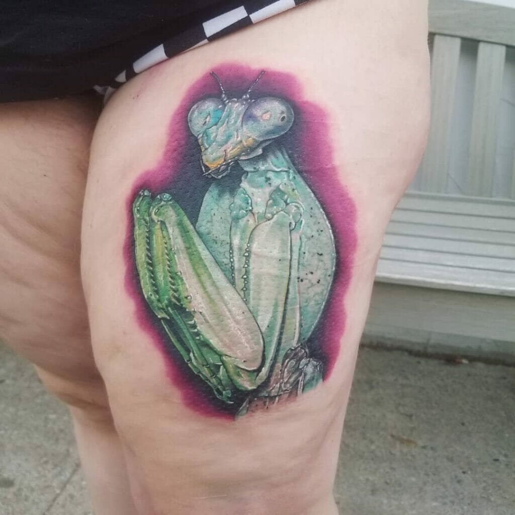 Praying Mantis In A Cocoon Tattoo