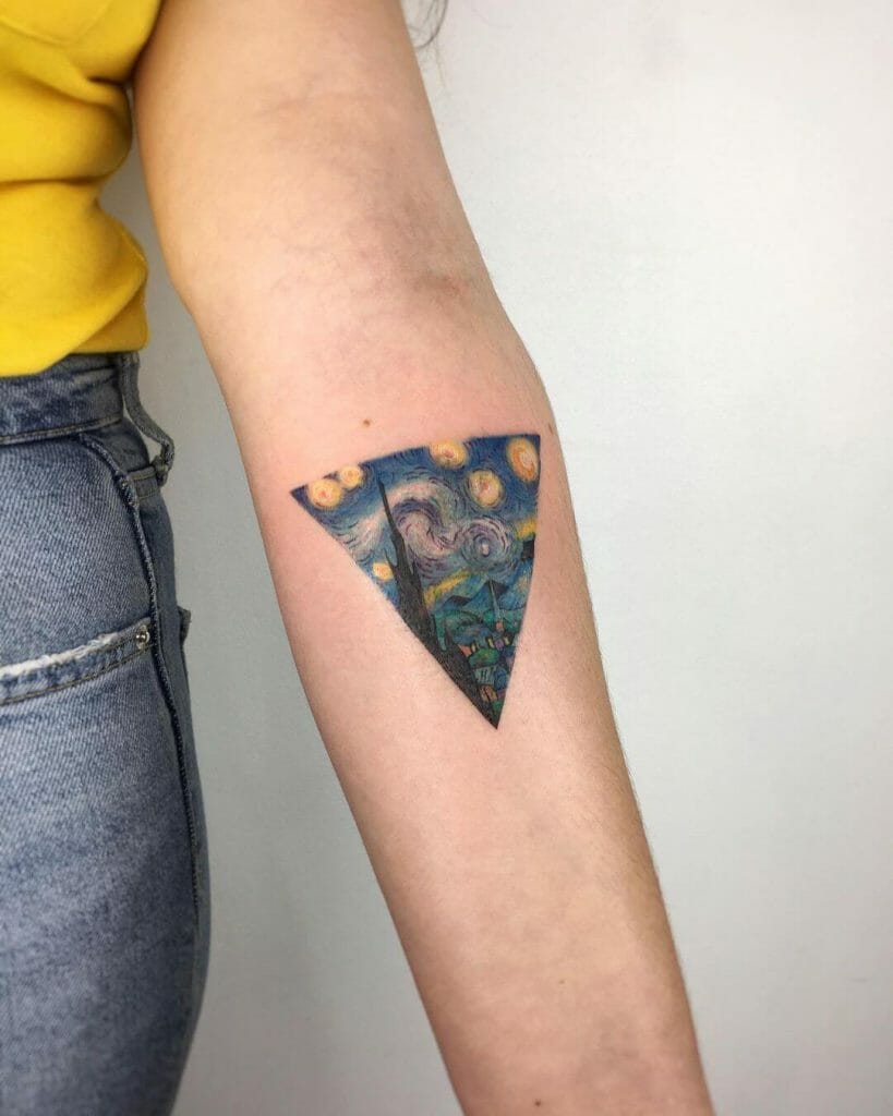 Prism Shaped Starry Night Tattoo