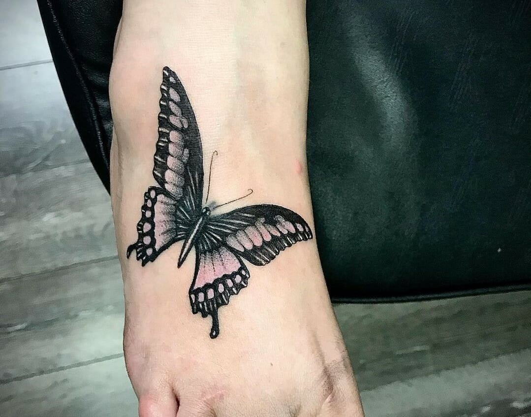 20 Nice Butterfly Tribal Tattoos