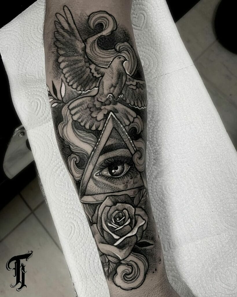 Pyramid Eye Tattoo