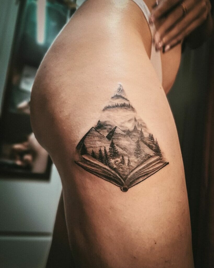 Pyramids With Book Tattoo
