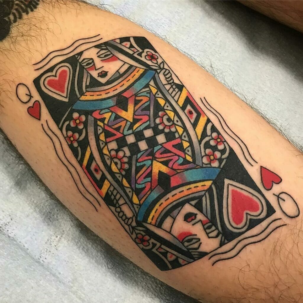 Queen Of Hearts Tattoo Sleeve