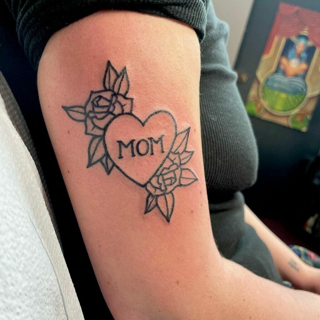 Queen Of Moms Heart Tattoo