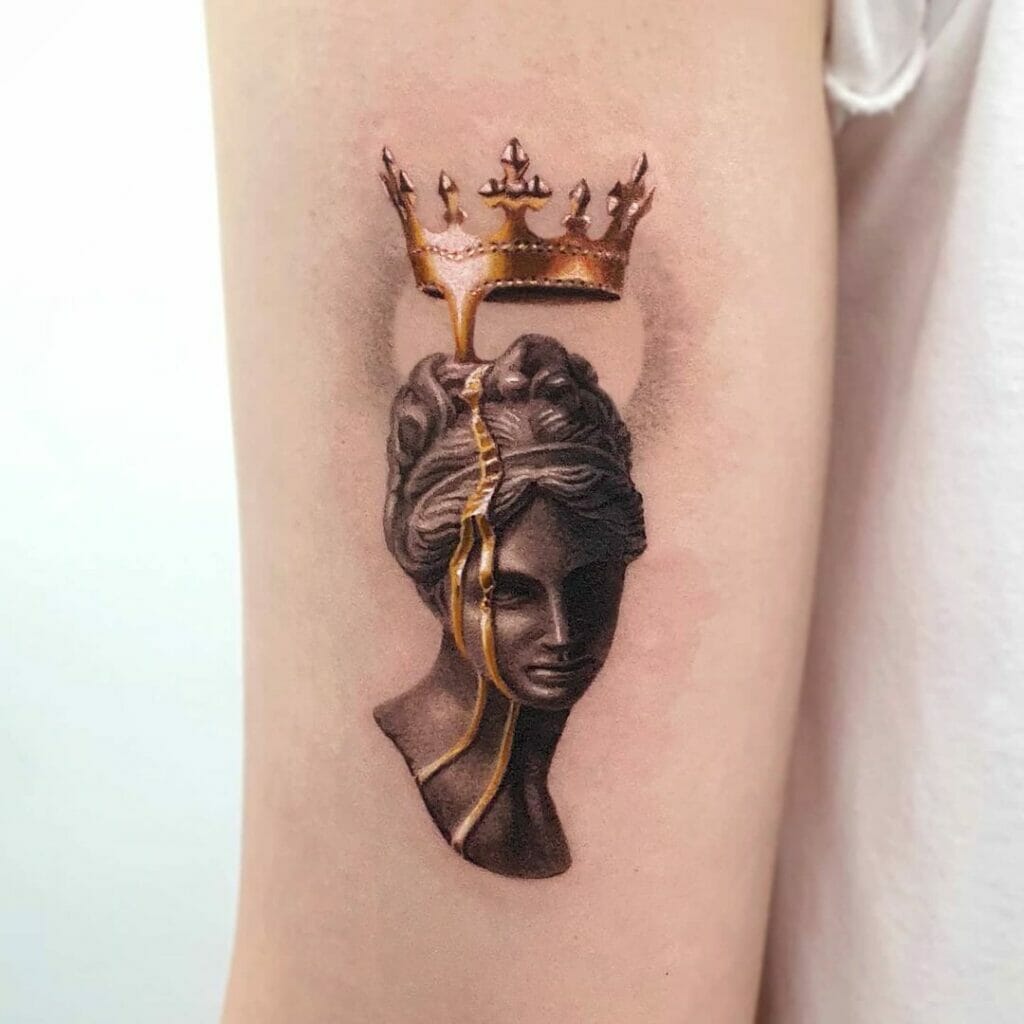 Queen With Crown Tattoo