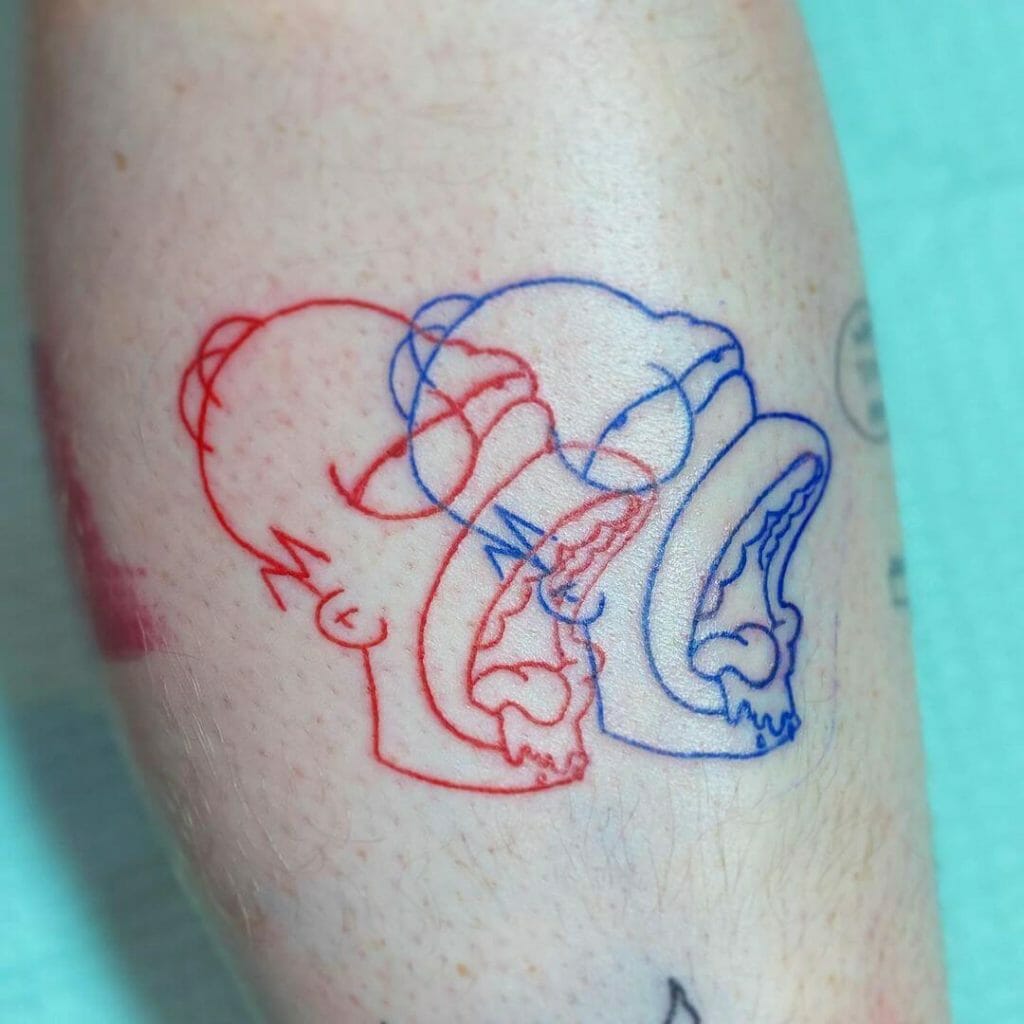 Quirky Anaglyph Tattoos Based On Popular Culture References