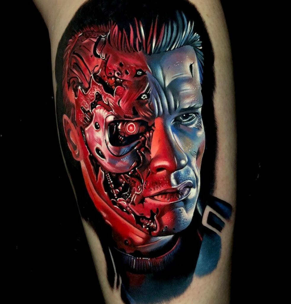 Realism Schwarzenegger Terminator Tattoo