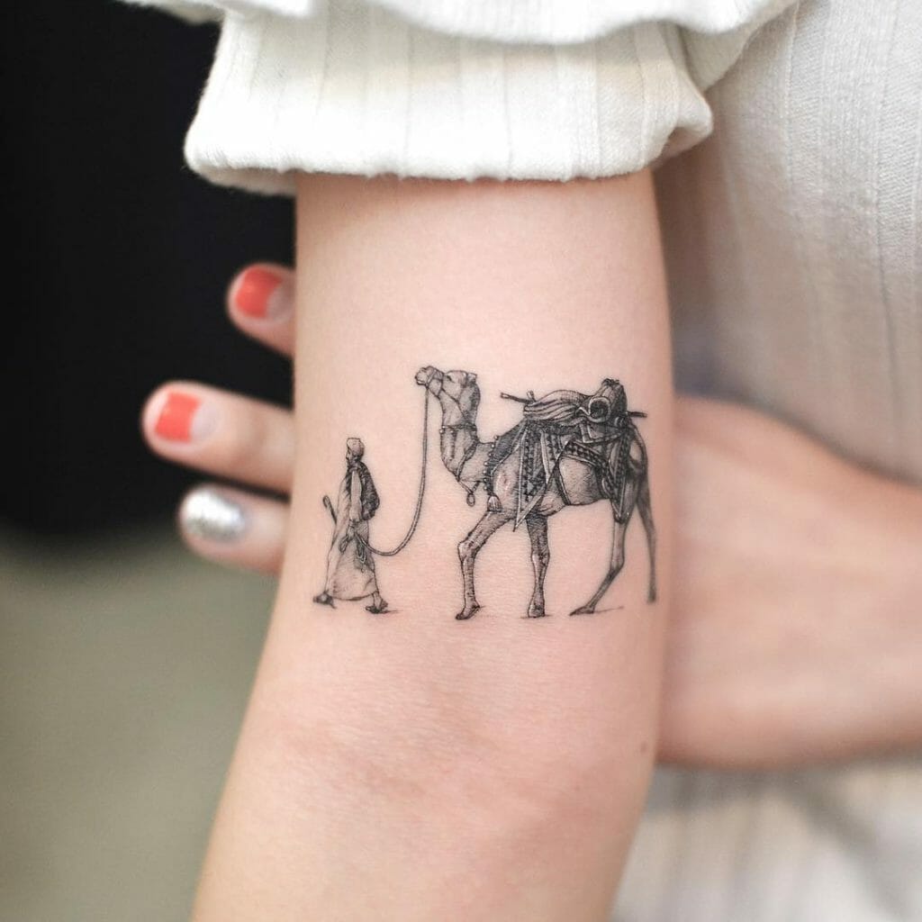 Realistic Camel Tattoo Design