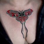 Red And Black Butterfly Tattoo