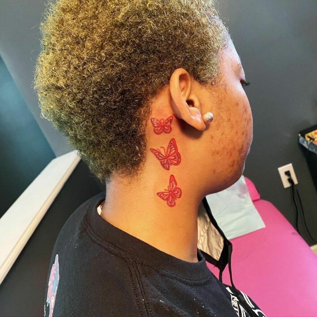 Red Butterfly Tattoo