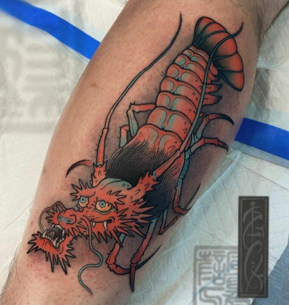 Red Lobster Dragon Tattoo