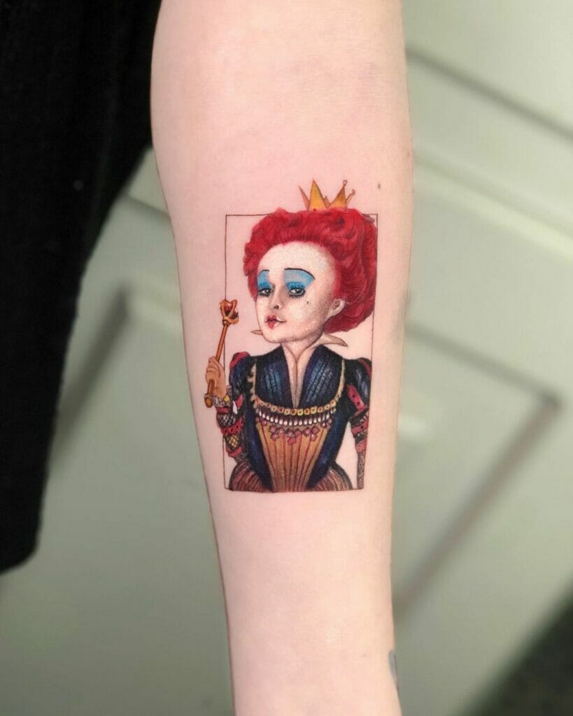 Red Queen Mad Hatter Tattoo