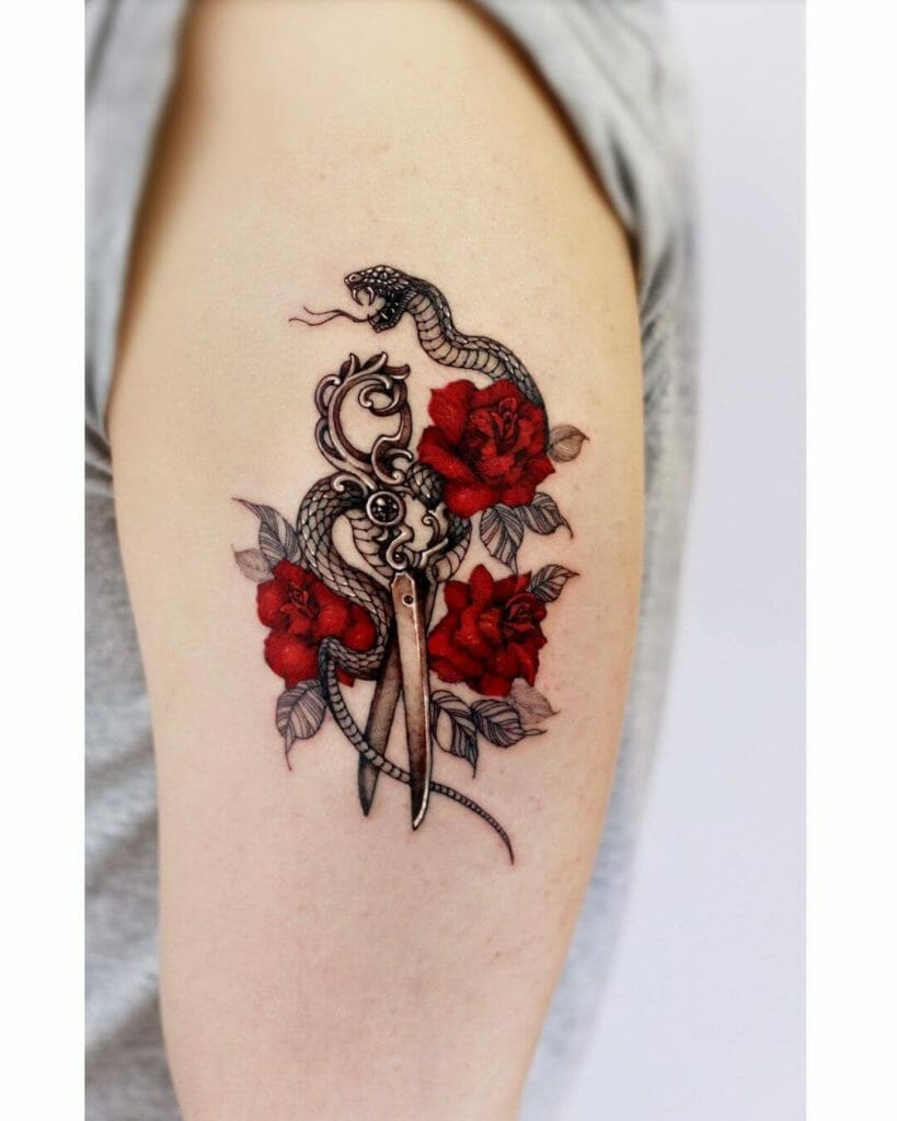Red Rose Hand Tattoo