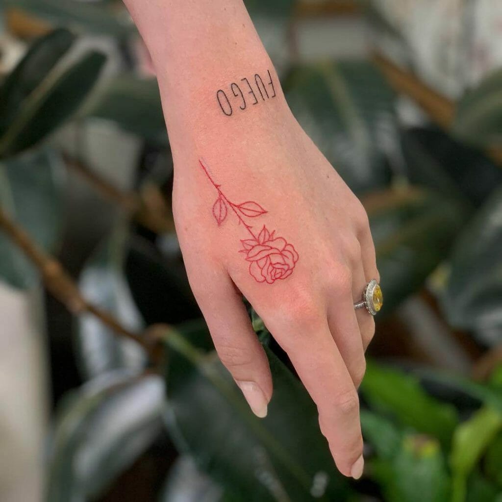 Red Rose Tattoo Art