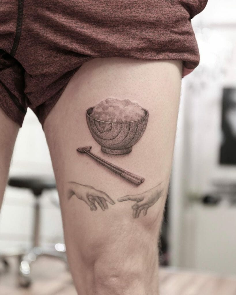 Rice Bowl Knee Tattoo