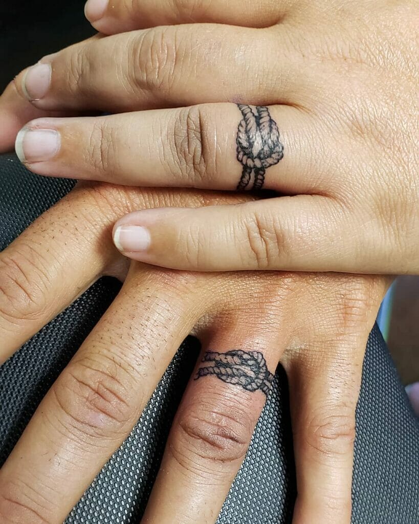Rope Style Wedding Ring Tattoo