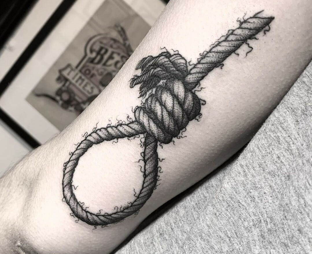 nautical rope knot tattoo