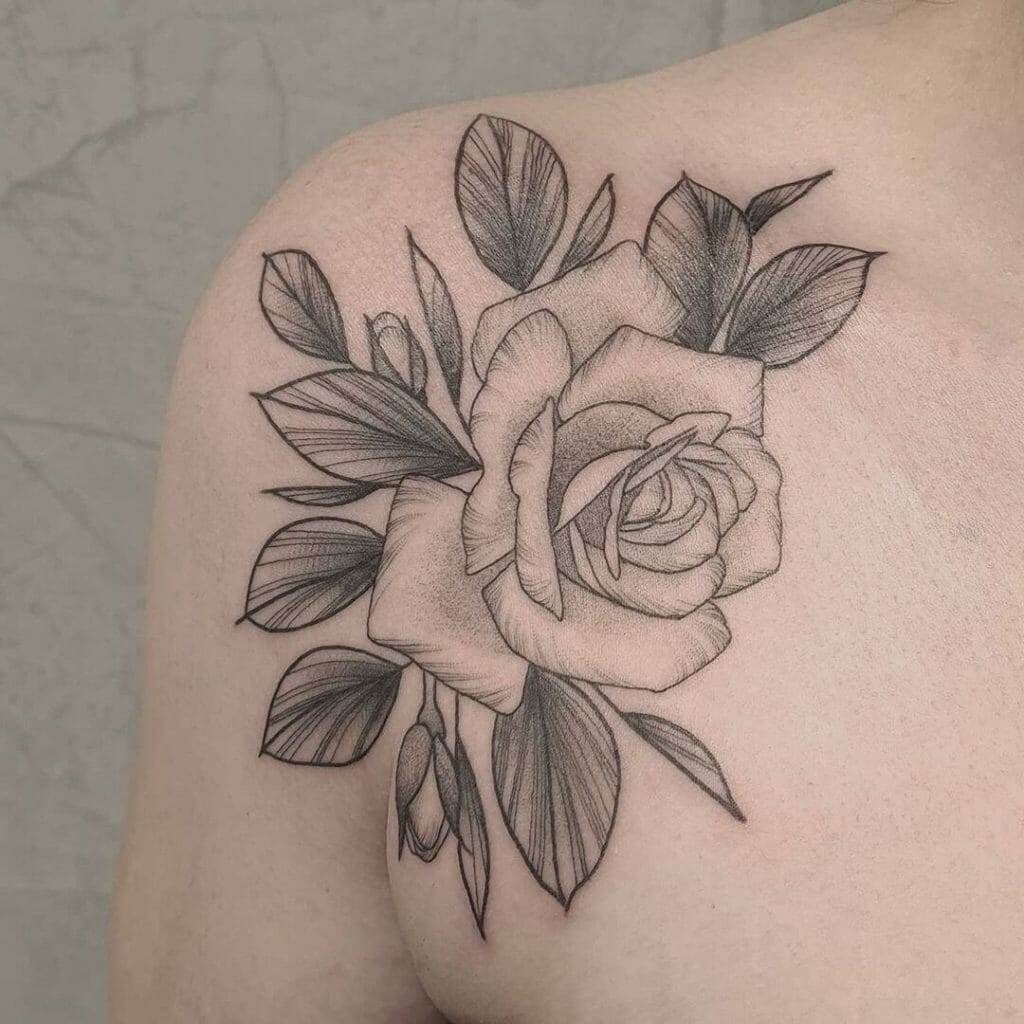 Rose Shoulder Tattoos Perfect For Women