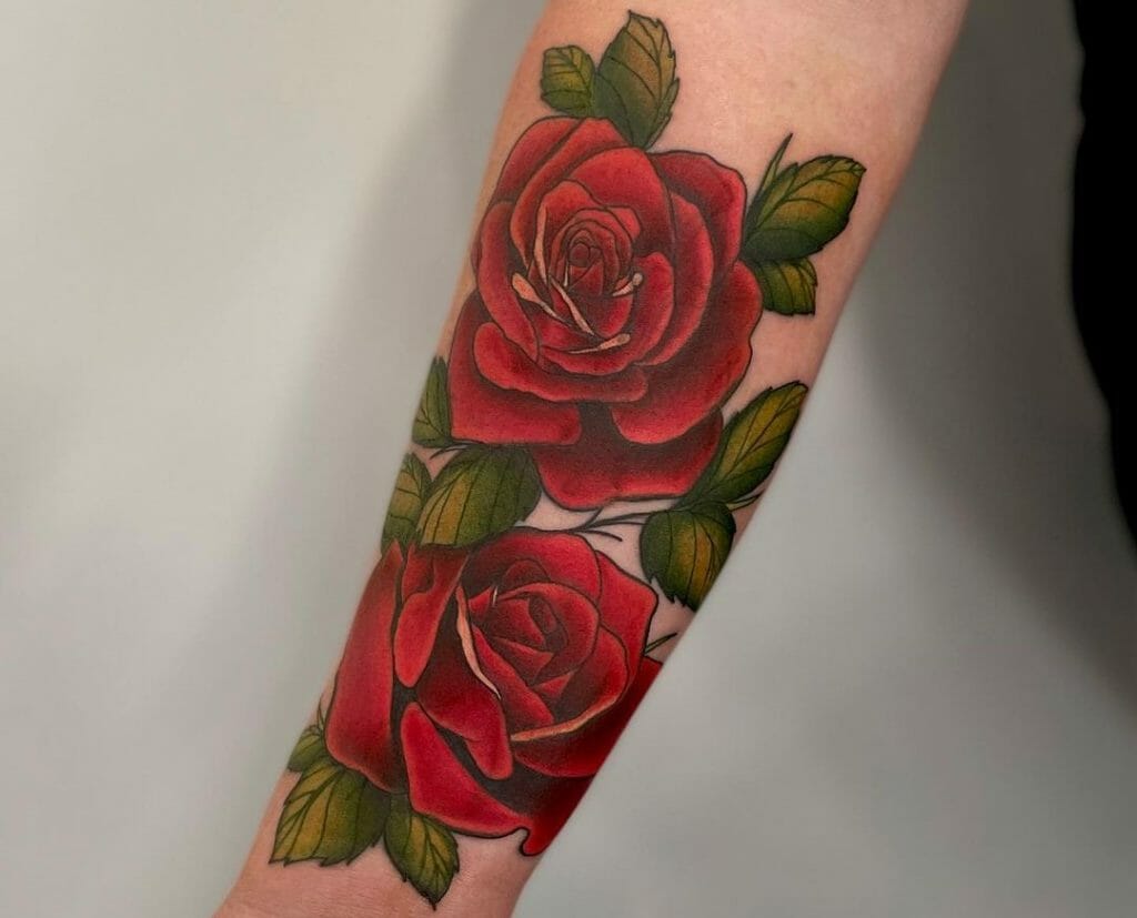 Rose Sleeve Tattoos