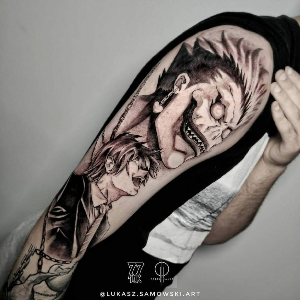 Ryuk & Light Sleeve Tattoo