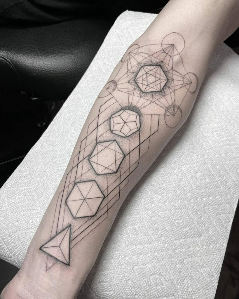 Sacred Geometric Stippling Tattoo