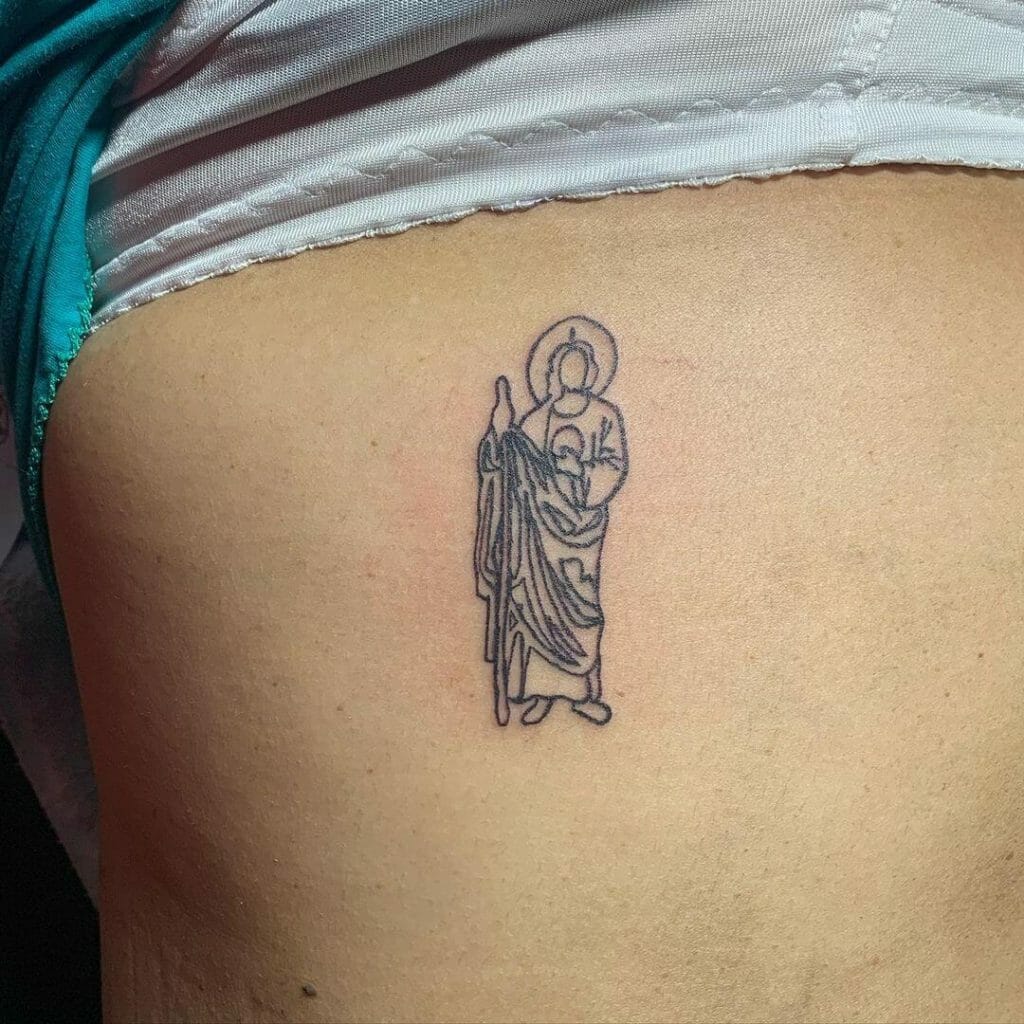 San Judas Tadeo Tattoo Small