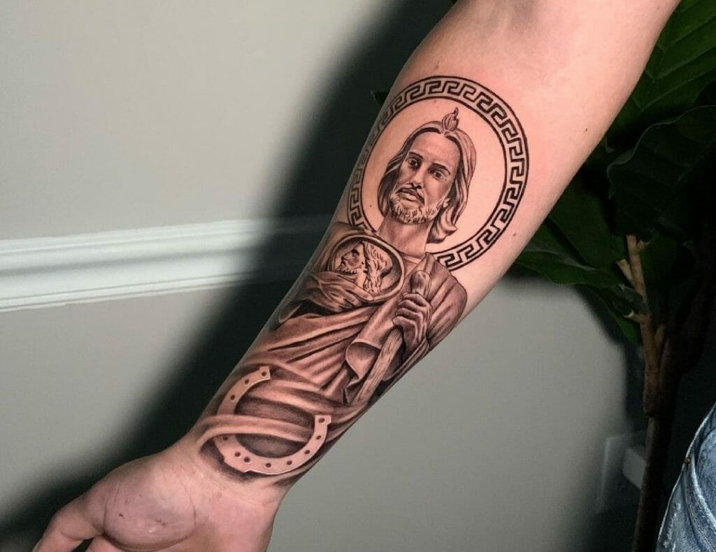 San Judas Tattoo For Girl