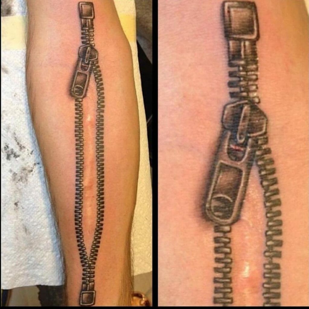 Scar Zipper Tattoos