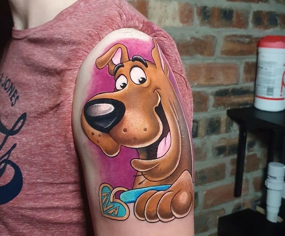Scooby Doo Coloring Page Scoobydoo Tattoo 255682 Scrappy Doo  Coloring Home